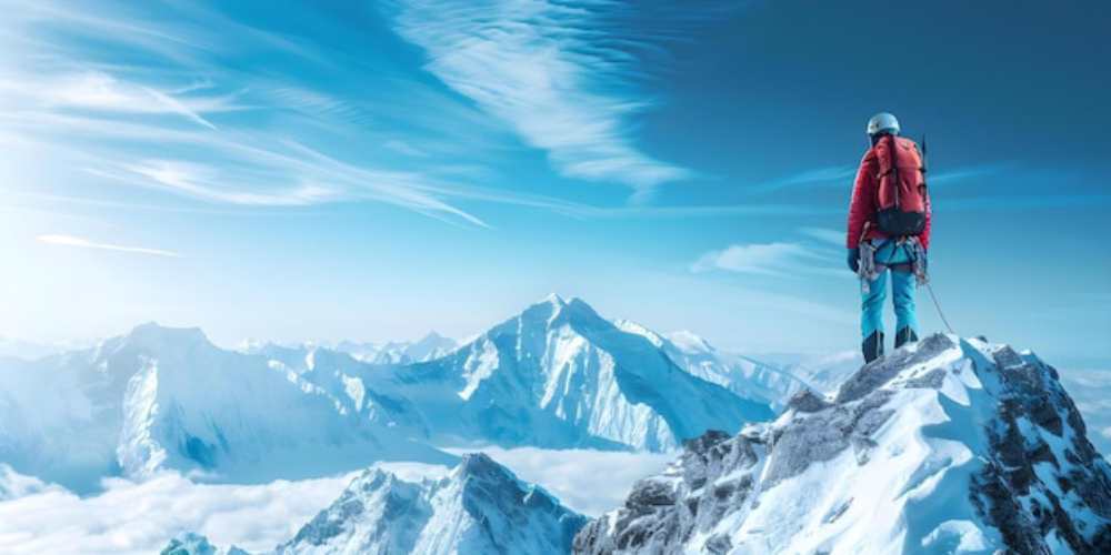 A person experiencing Everest Virtual Reality Travel.